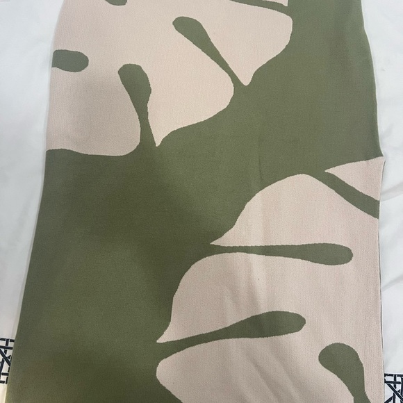 Anthropologie Green and Cream Midi Skirt - Picture 9 of 9